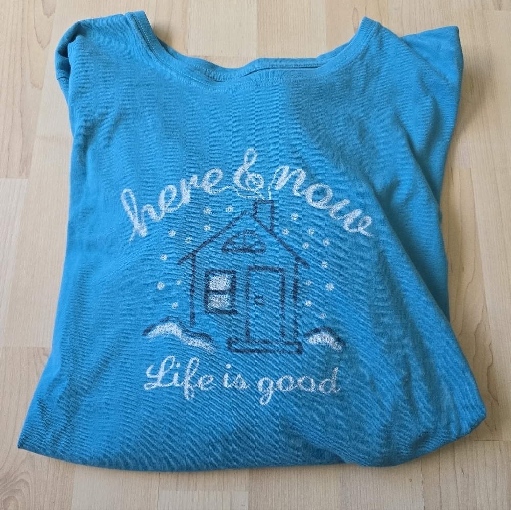 Life Is Good Classic Fit "Here & Now" Long Sleeve Size XL